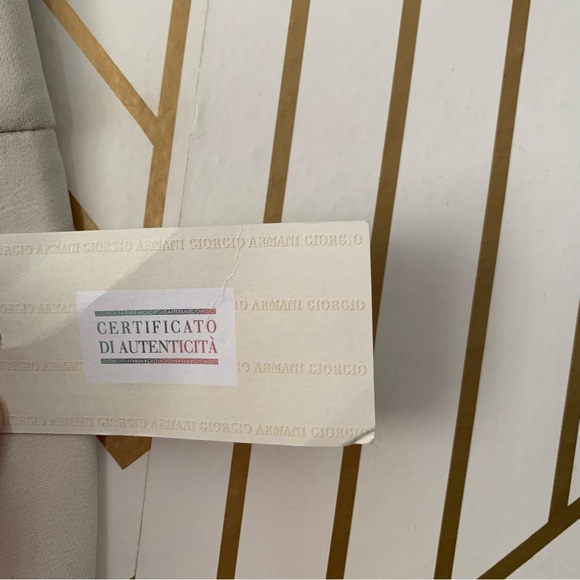 Giorgio Armani NWT 100% silk cream wide leg pants size 40 - Picture 10 of 14